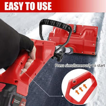 Home Snow Blower, Electric Cordless Snow Shovel, Folding Snow Blower Thrower with Brushless Motor, 26ft Throwing Distance for Snow Removal,Red-2Batteries