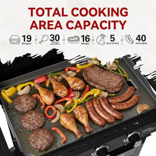 Royal Gourmet 3-Burner Gas Griddle with Hood, Collapsible Side Shelves