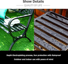 ERoomQ Outdoor GThe Bench,Park Benches for Outside, Cast Iron Metal GThe Bench, Conservatory, Patio, Lawn or GThe Seat - 2 Seater