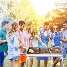 BBQ Grill Outdoor Portable BBQ Charcoal Grill, Smoker Barbecue Folded Stainless Steel Grills for Outdoor Cooking Camping Hiking Picnics