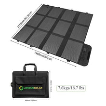 LENSUNSOLAR 300W Solar Blanket Complete Kit Ready to Charge Battery and Solar Generator Portable Lightweight for Camping
