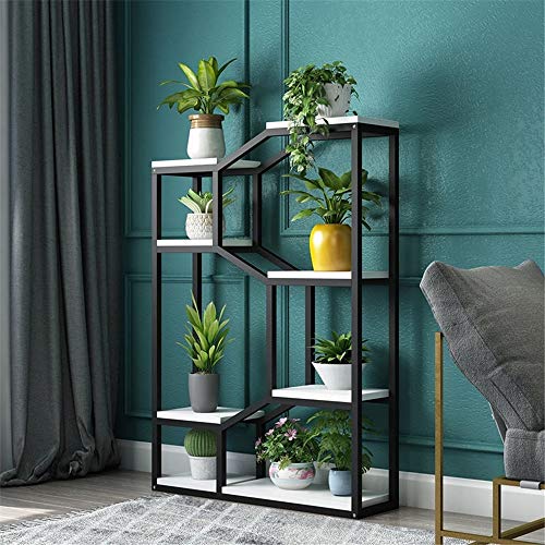 OJKJGYTF Indoor Plant Stand Metal Plant Stand,Multipurpose Flower Shelves Storage Organizer Display, for Indoor Outdoor Garden Balcony,B,80×25×130cm