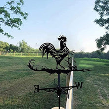 Weathervane Cock Wind Vane Stainless Steel Weather Vane Retro Weathercock Direction Indicator Garden Mount Yard Decoration (Style 1) (Style 2)