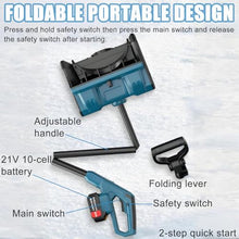 Cordless Snow Blower,600w Brushless Electric Snow Shovel,45° Left, Right, Or Upward Snow Throwers,Cleaning Width 25.4cm(10in),for Walkways and Driveways (2batteries)