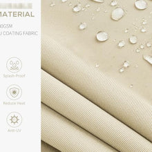 10' X 8' Manual Retractable Awning, Patio Sunshade with 280gsm Fabric, Aluminum Frame, Beige for Deck, Balcony, Yard Balcony Sun Shelter Crank,
