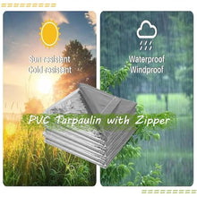FENGZEQUAN Gray Transparent Tarp Side Panels, Outdoor Curtain PVC Plastic Cover for Pergola with Zipper,PVC Partition Curtains, Waterproof for Outdoor Curtains,Heavy Duty(H3xL10m/H9.8xL32.8ft)