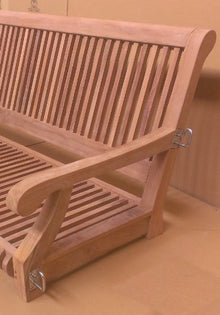 WholesaleTeakFurniture New Grade A Teak Porch Garden 5 feet Swing Chair only (Swing & Outdoor Cushions Sold Separately) #WFSWGV5