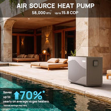 TURBRO 58,000 BTU Inverter Swimming Pool Heat Pump, Up to 18,000 Gallons