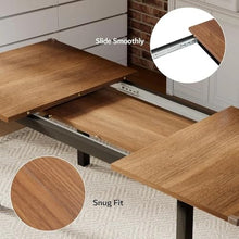 FURUIM2024M Dining Table Dining Table & Chairs Set for 4-8 Extendable Kitchen Table Dining Room Table with Metal Frame MDF Board Table and Chairs Dining(Walnut)