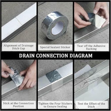 uhyOHF 304 Stainless Steel Trench Drain Kit, Narrow Linear Channel Drain Grate Cover, Rectangular Shower Drain, Outdoor Sidewalk Bath Floor Drainage Kit 100x15x10cm,(Wxlxh)-100x15x10cm