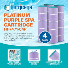 Hurricane Filters 16 Pack HF7471-04P Platinum Purple Pool Filter Cartridge - Replacement for PCC105, Unicel C-7471, Filbur FC-1977, Pentair Clean & Clear Plus 420