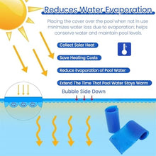 Large Pool Solar Blanket Bubble Cover, 16 Mil Blue Solar Blanket Stops Leaves Getting in Pool, for Above Ground/In-Ground Pools, Custom Trim to Fit Any Shape,(17x29ft(518x884cm))