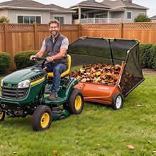 Garvee 52" Lawn Sweeper Tow Behind with 33.55 Cu. ft. Hopper