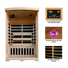 Blue Wave HEATWAVE Radiant Saunas 2-Person Hemlock Infrared Sauna Brown