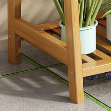 Anticorrosive And Moisture-proof Wooden Flower Stand Simple Plant Trellis Classical Ladder Holders Easy To Install Ladder Frame For Garden Living Room Plant Display Rack Stepped Plant Trellis