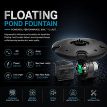 1/3 HP Floating Fountain & Aerator for Ponds and Lakes with 100 ft Cord