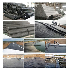 EDGUN 0.2mm Pond Liner for Garden, Black HDPE Small Fish Pond Liners,Rubber Pond Tarp Easy Cutting Underlayment, for Fountains, Water Garden Pond Liners Seals (Size : 8X 12 m)