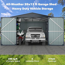 DuraYu 13x20 FT Metal Storage Shed, Large Outdoor Garden Tool Shed