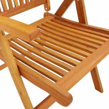 YUOGHRTFE Folding Patio Chairs 2 pcs Solid Eucalyptus Wood