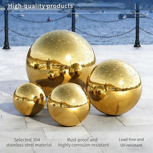 YDJIANCAI 1Pcs Stainless Steel Gazing Balls, Polished Reflective Smooth Garden Ball Sphere, for Home Garden Pond Outdoor Swimming Pool Decoration Golden(Size:18.89in/48cm)