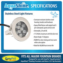 EasyPro Pond Products AquaShine 11 Watt Warm White LED Fountain Lights with Timer & Remote Control