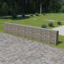 YITHOPI Gabion Wall with Covers Galvanized Steel for Outdoor Garden Edging Cage Walls Panels236 x11.8"x39.4"-Fast delivedging Cage Wallsed