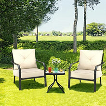 ONMYJFD 2 Piece Patio Dining Chairs Stackable Removable Cushioned Garden Patio