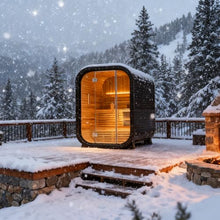 Amocane Outdoor Steam Sauna for 2 Person, Canadian Hemlock Saunas Spa, Traditional Barrel Wooden Sauna with ETL-Certified 4.5KW Stove, 0-195℉ (53.15”x 54.72”x 78.74”, Hemlock)