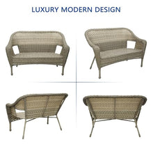 Jeco Grey Resin Wicker Clark Loveseat