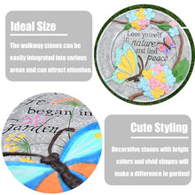 Elitix Stepping Stone Color Stones for Decorative Garden Stepping, Landscaping Step Walkway Stones Set of 5 with Beautiful Pattern, Used for Directions Ornaments Stones