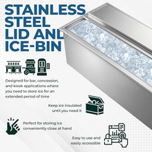 Express KitchQuip 18" x 48" Stainless Steel Drop-in Ice Bin,