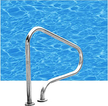 Pool Handrail, Premium 316 Stainless Steel Pool Hand Grab Rail Deck Mounted Braced Swimming Pool Handrail Suitable For Indoor And Outdoor Swimming Pools, Thick 0.15 Cm, Silver