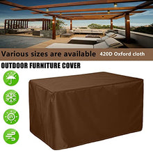 QIAOH Square Garden Furniture Covers 52x52x30in, Rattan Patio Furniture Cover Waterproof, Windproof, Heavy Duty Rip Proof 4200d Oxford Fabric Patio Rattan Cube Set Cover
