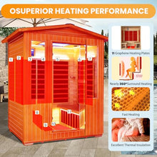 Sauna Outdoor 4 Person Far Infrared Saunas Dry Sauna Room Red Cedar Wood