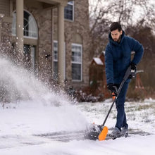UILMLIO Cordless Snow Blowers, Electric Snow Sweeper with 2 Batteries, Adjustable Handle, Battery Powered Snow Shovel, Small Hand Push Snow Removal