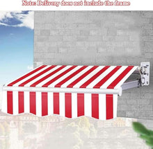 WZUOPG Manual Retractable Awning Door Window Awning Shelter Outdoor Canopy Home Deck Canopy with Manual Crank Handle（Frame Included ）