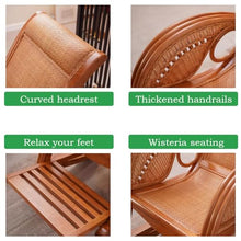 Large Outdoor Rocking Chair, Anti-Tipping Design, Ergonomic Design, Suitable for Living Room Balcony Garden(Brown,132 * 83 * 66cm)
