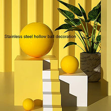 mirror finish garden ball,gazing balls, Garden Gazing Ball,Colorful Stainless Steel Balls,Hollow Decorative Balls for Shopping Mall Windows,Christmas Ball Ornaments (Color : Yellow) ( Color : Yellow