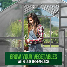 BAUMERA Polycarbonate Greenhouse - Walk-in Size 20' L x 8' W - Heavy Duty Greenhouses for Outdoors - Large Greenhouse with 3 Automatic Vents and A Shelf - for Year-Round Harvest…
