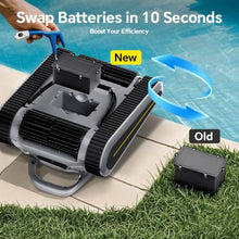 (2026 New) Pool Vacuum Robot - AI Smart Navigation, 360° Top-to-Bottom Cleaning, 3 Cleaning Modes, Over Replaceable Battery Design, for Inground & Above-Ground Pools up to 2,150 Sq. Ft (Graphite Gray)