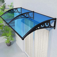LakeBlue Window Awning Door Canopy with Plastic Steel Bracket, Outdoor Front Door Patio Awning, 80x400cm/32x158in