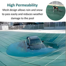 LZMZMQ Rectangular Pool Covers for Above Ground Pools, Inground Pools Safety Poolcover with Safety Net, Portable Pool Tarps for Villa/Hotel/Homestay(3X4m/9.8X13.1ft)