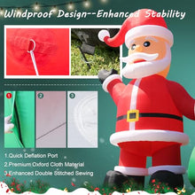 Inflantteble 33FT Giant Inflatable Santa Claus with Gift Bag for Christmas Yard Decoration