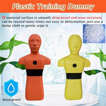 MZZKFC 3.3 FT Tall Drowning Prevention Teaching Tools, Beach/Pool Realistic Plastic Water Rescue Training Dummy, Fire Training Drill Dummys with Inlet and Outlet Holes(Yellow)