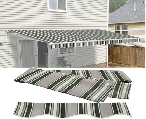 WZUOPG Manual Retractable Awning Door Window Awning Shelter Outdoor Canopy Home Deck Canopy with Manual Crank Handle（Frame Included ）