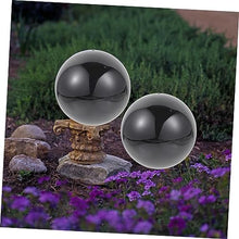 DULAI Mirror Finish Garden Ball,Gazing Balls, Garden Reflective Ball Outdoor Stainless Steel (Color : Black, Size : 480mm)