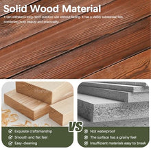 Hamankim Outdoor Tree Bench Wrap Around Solid Wood Seating Weatherproof Durable Curved Garden Furniture Benches, Slatted Seat for Patio Deck Lawn Yard - Brown(Round)
