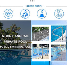 MSHOSAC Swimming Pool Safety Hand Rail Pool Hand Railp Cover, 304 Stainless Steel Pool Handrails 440 LBS Load Capacity Swimming Pool Rail - Easy Mount (Thick 1mm) ()