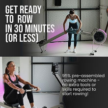 Row Warrior Indoor Rowing Machine Compact Foldable Home Exercise Equipment Black