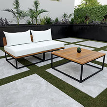 SEI Furniture Taradale Outdoor Coffee Table and Loveseat Set 2pc White